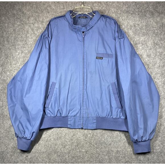 Vintage Members Only Jacket Mens 2XL Blue Windbreaker Bomber Pockets 80s 90s - Picture 1 of 16